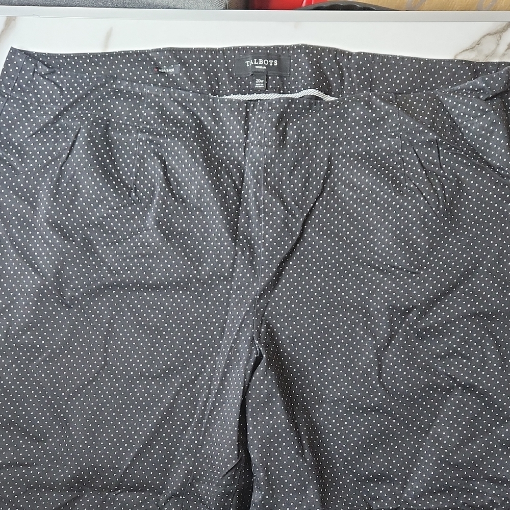 Talbots Black and White Polka Dot Capris